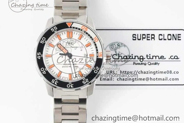 MIROTIME 0115 BestValue Aquatimer Automatic SS RSF 1:1 Best Edition White Orange Dial on SS Bracelet A 7072